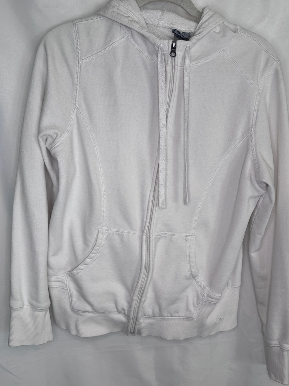 C9 by Champion White Women's Full-Zip Hoodie with Hood and Pockets